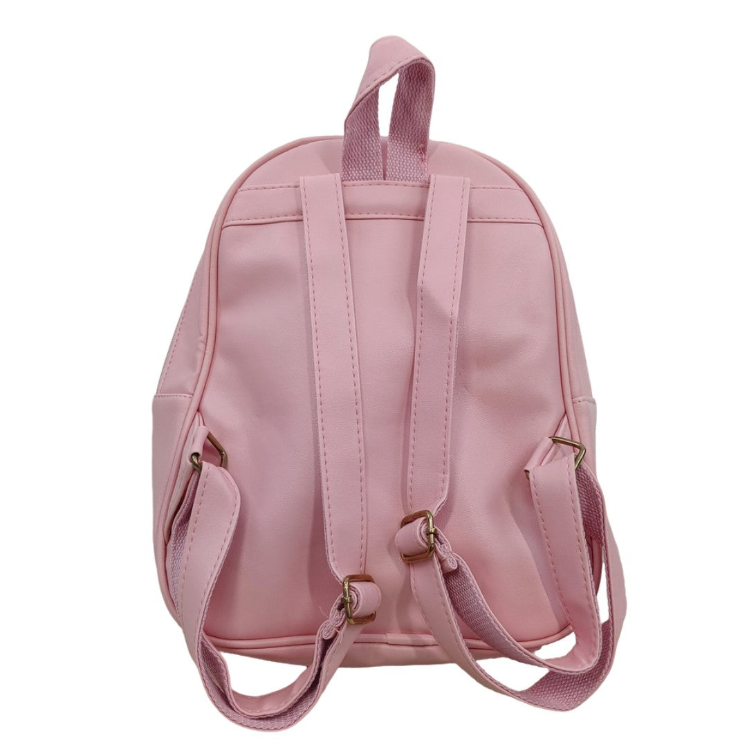 Kawaii Pink Cat Face Mini Backpack PU Leather Cute Kitty Bag with Ears Whiskers